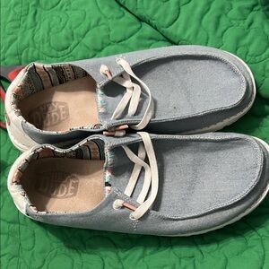 Hey Dude Light Blue Women's Loafers